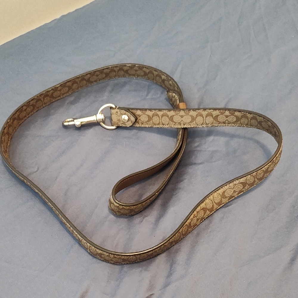 Coach Brown Patterned Large Dog Leash